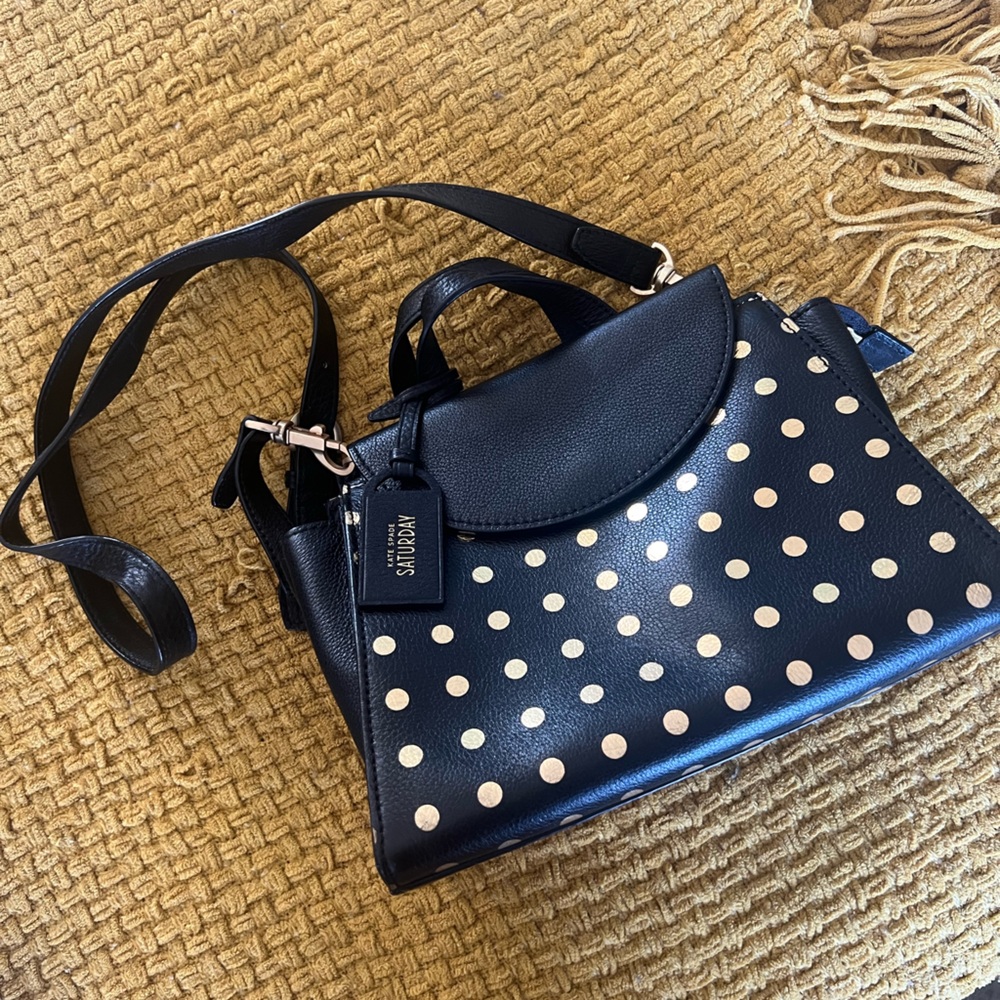Kate Spade Polka Dot Gold Satchel